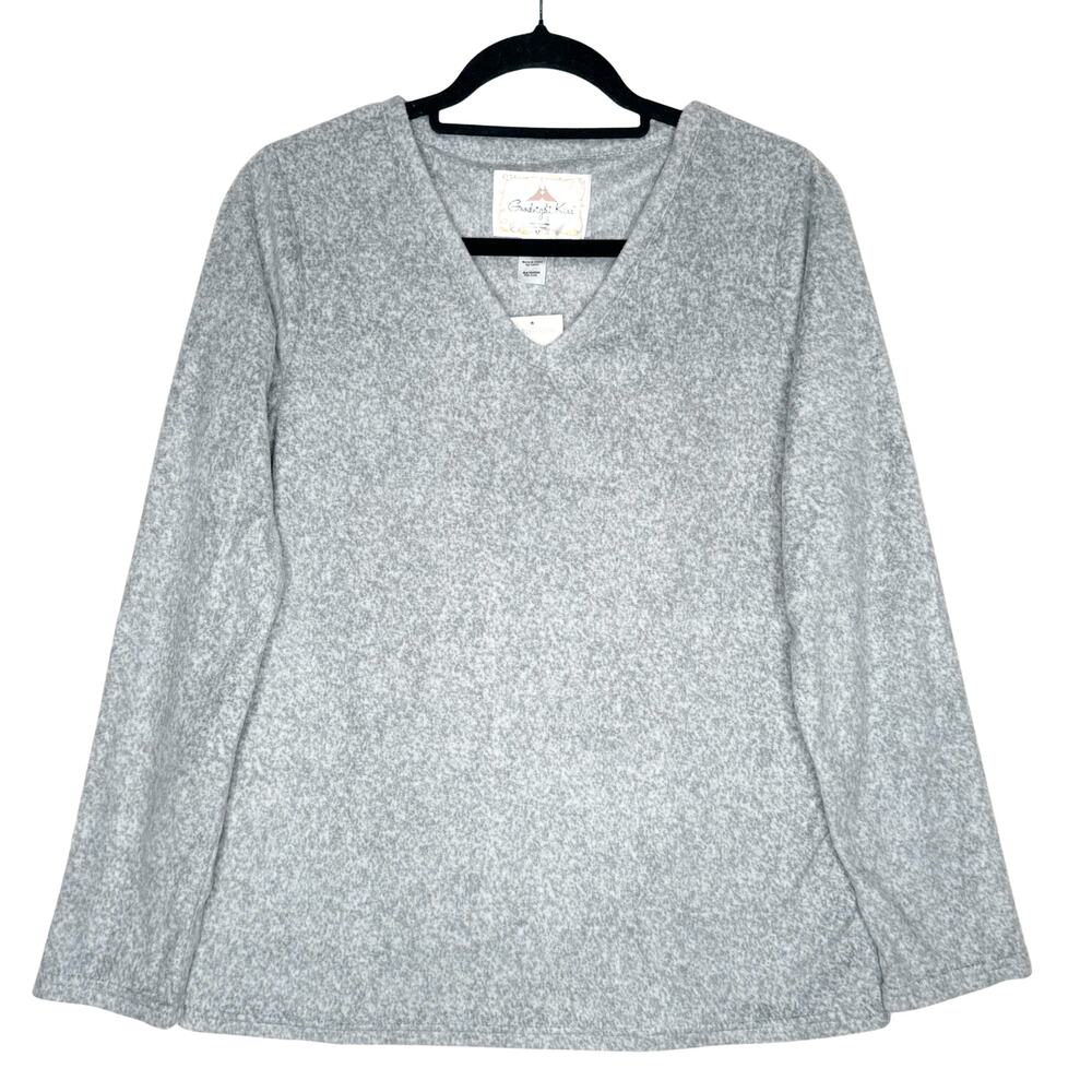 Goodnight Kiss Long Sleeve PJ Sleep Top Size Medium Nordstrom Gray Loungewear